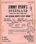 Programm Jimmy Ryan's Club 1968