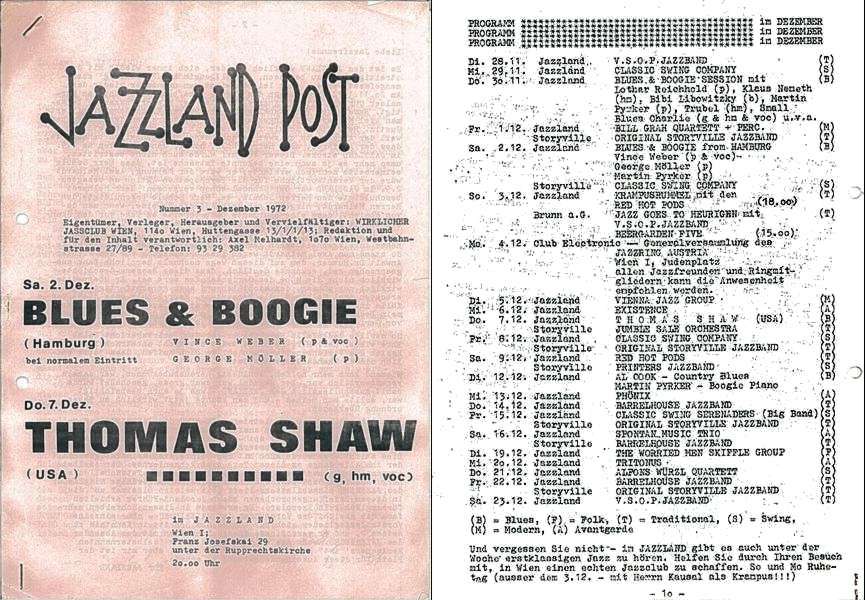 Jazzland Programm-Cover 12/1972