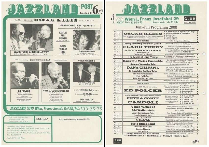 Jazzland Programm-Cover 06/2000