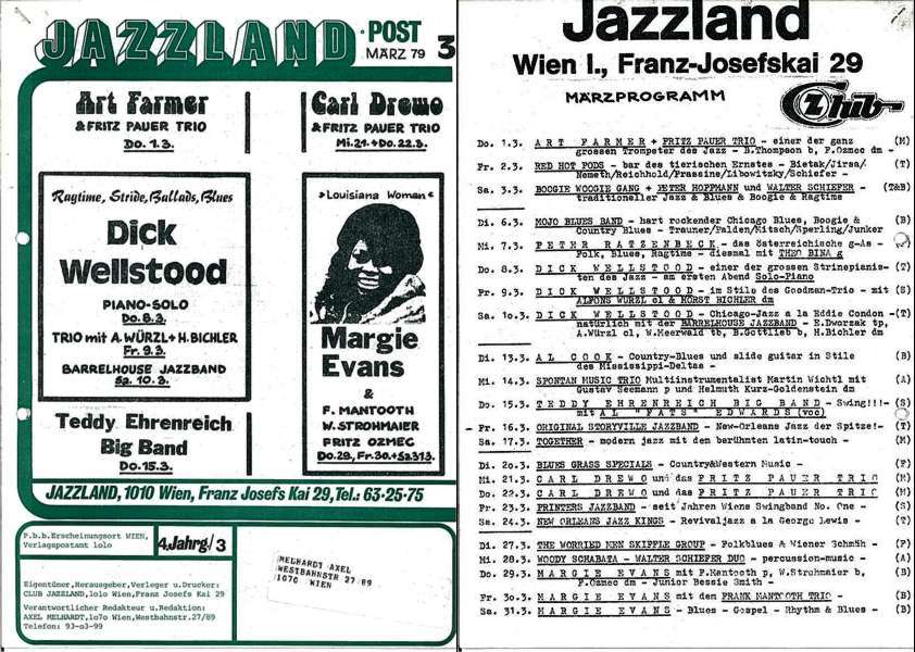 Jazzland Programm-Cover 03/1979