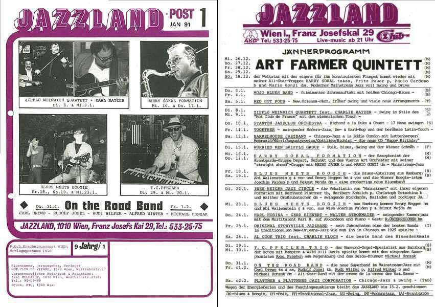 Jazzland Programm-Cover 01/1991