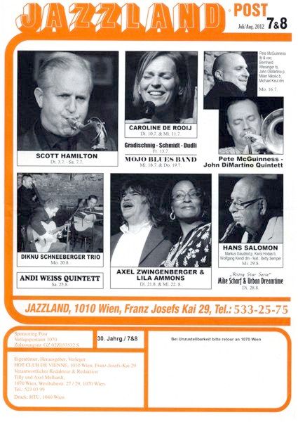 Jazzland Programm-Cover 07-08/2012