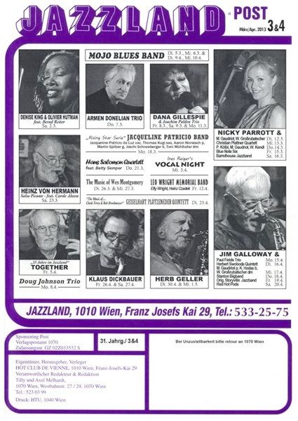 Jazzland Programm-Cover 03-04/2013