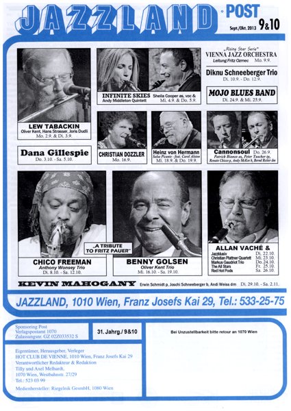 Jazzland Programm-Cover 09-10/2013