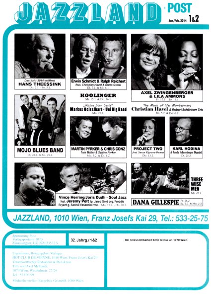 Jazzland Programm-Cover 01-02/2014