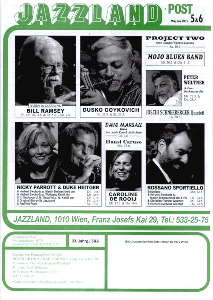 Jazzland Programm-Cover 05-06/2015