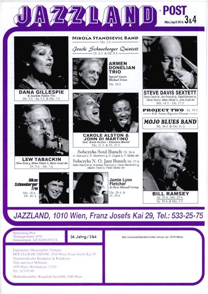 Jazzland Programm-Cover 03-04/2016