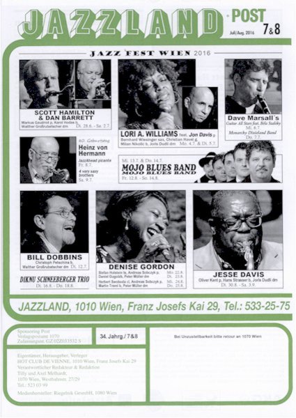 Jazzland Programm-Cover 07-08/2016