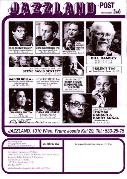 Jazzland Programm-Cover 05-06/2017